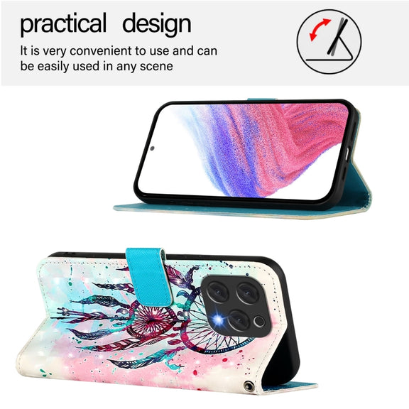 For Doogee N55 Plus 3D Painting Horizontal Flip Leather Phone Case(Color Drop Wind Chimes)