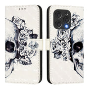 For Doogee N55 Plus 3D Painting Horizontal Flip Leather Phone Case(Skull)