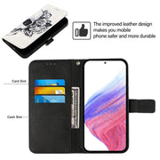 For Doogee N55 Plus 3D Painting Horizontal Flip Leather Phone Case(Skull)