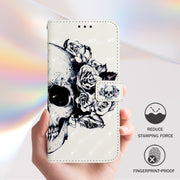 For Doogee N55 Plus 3D Painting Horizontal Flip Leather Phone Case(Skull)
