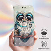 For Doogee N55 Plus 3D Painting Horizontal Flip Leather Phone Case(Grey Owl)