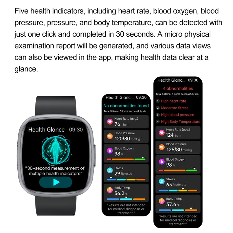 ET593 1.75 inch IPS Square Screen Smart Watch, ECG Electrocardiogram / Blood Sugar Monitoring(Red)