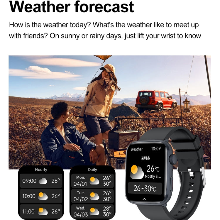 T92 1.81 inch IPS Square Screen Smart Watch, Heart Rate / Blood Oxygen / Blood Pressure(Red)