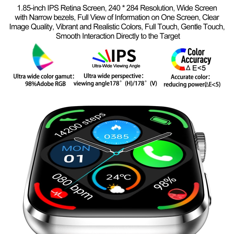 T92 1.81 inch IPS Square Screen Smart Watch, Heart Rate / Blood Oxygen / Blood Pressure(Red)