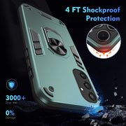 For Samsung Galaxy S25 5G Shockproof Metal Ring Holder Phone Case(Green)