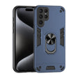 For Samsung Galaxy S25 Ultra 5G Shockproof Metal Ring Holder Phone Case(Blue) - Galaxy S25 Ultra 5G Cases by PMC Jewellery | Online Shopping South Africa | PMC Jewellery | Buy Now Pay Later Mobicred