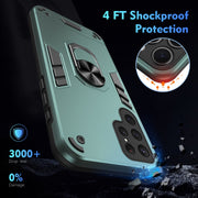 For Samsung Galaxy S25 Ultra 5G Shockproof Metal Ring Holder Phone Case(Green)
