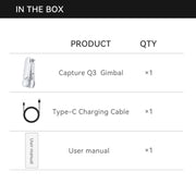 FUNSNAP Capture Q3 Single Axis Handheld Gimbal Phone Live Stabilizer(White)