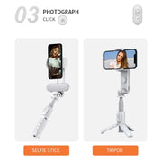 FUNSNAP Capture Q3 Single Axis Handheld Gimbal Phone Live Stabilizer(White)