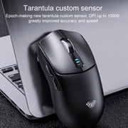 AULA SC580 10000DPI Wired/2.4G/Bluetooth Three Model Gaming Wireless Mouse(Black)
