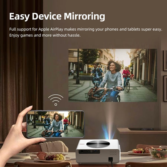 AUN AKEY7 MAX 1920x1080P HD Android LCD Projector AU Plug(White)