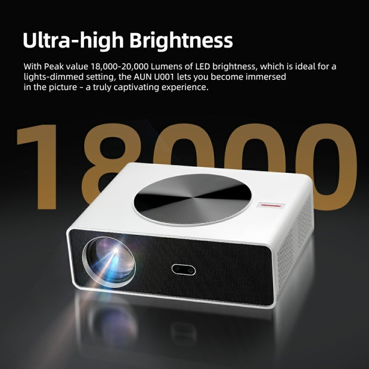 AUN AKEY7 MAX 1920x1080P HD Android LCD Projector AU Plug(White)