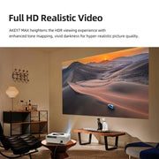 AUN AKEY7 MAX 1920x1080P HD Android LCD Projector UK Plug(White)