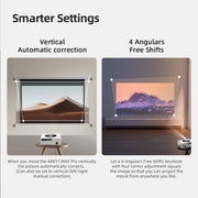 AUN AKEY7 MAX 1920x1080P HD Android LCD Projector UK Plug(White)