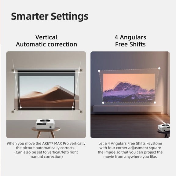 AUN AKEY7 MAX 1920x1080P HD Android LCD Projector AU Plug(White)