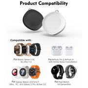 4 in 1 Portable Smart Watch Magnetic Wireless Charger(White)