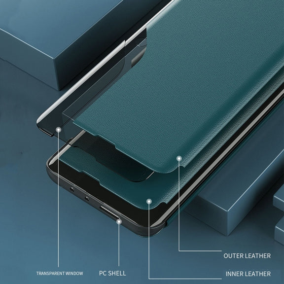For Xiaomi Redmi Note 9 Pro Attraction Flip Holder Leather Phone Case(Dark Blue)