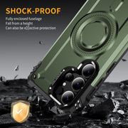 For Samsung Galaxy S25 Ultra 5G Lens Holder MagSafe Phone Case(Army Green)