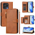 For Doogee N55 Plus Multi-Card Slots Zipper Wallet Leather Phone Case(Brown) - Doogee Cases by PMC TechLife | Online Shopping South Africa | PMC TechLife | Buy Now Pay Later Mobicred