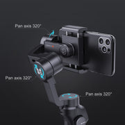 FUNSNAP Capture 2s Smart 3-Axis Handheld Gimbal Phone Live Stabilizer, Combo Version(Black)