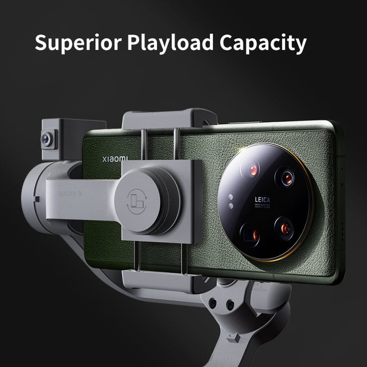 FUNSNAP Capture 5 Professional 3-Axis Handheld Gimbal Phone Live Stabilizer, Basic Version(Grey)
