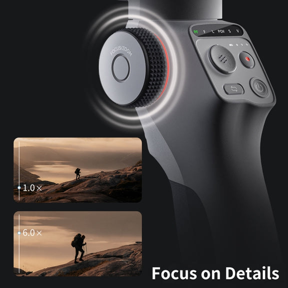 FUNSNAP Capture 5 Professional 3-Axis Handheld Gimbal Phone Live Stabilizer, Combo Version(Grey)