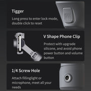 FUNSNAP Capture 5 Professional 3-Axis Handheld Gimbal Phone Live Stabilizer, Combo Version(Grey)