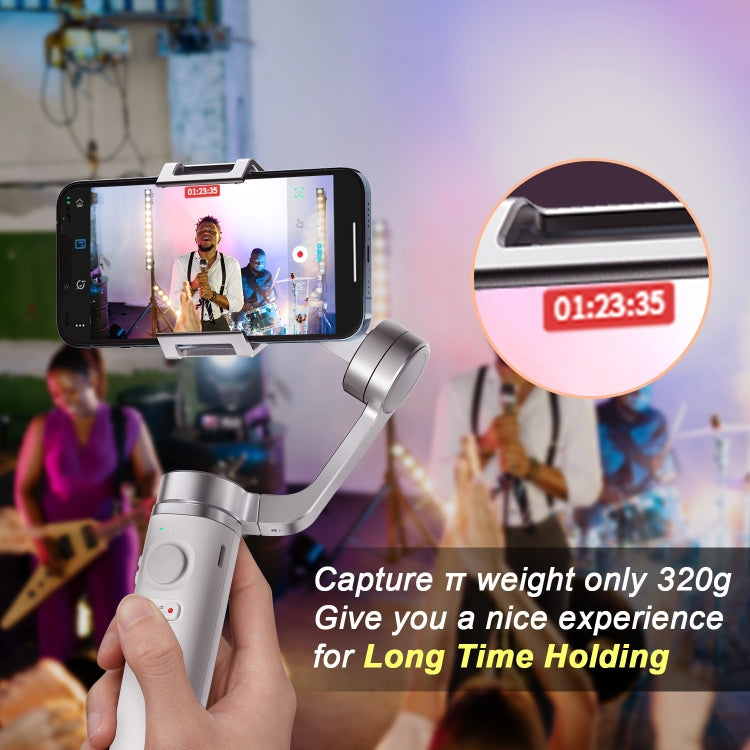 FUNSNAP Capture �� Aluminum Alloy Arm 3-Axis Handheld Phone Gimbal, Basic Version(Grey)