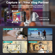 FUNSNAP Capture �� Aluminum Alloy Arm 3-Axis Handheld Phone Gimbal, Basic Version(Grey)