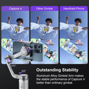 FUNSNAP Capture �� Aluminum Alloy Arm 3-Axis Handheld Phone Gimbal, Basic Version(Grey)
