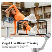 FUNSNAP Capture �� Aluminum Alloy Arm 3-Axis Handheld Phone Gimbal, Basic Version(Grey)