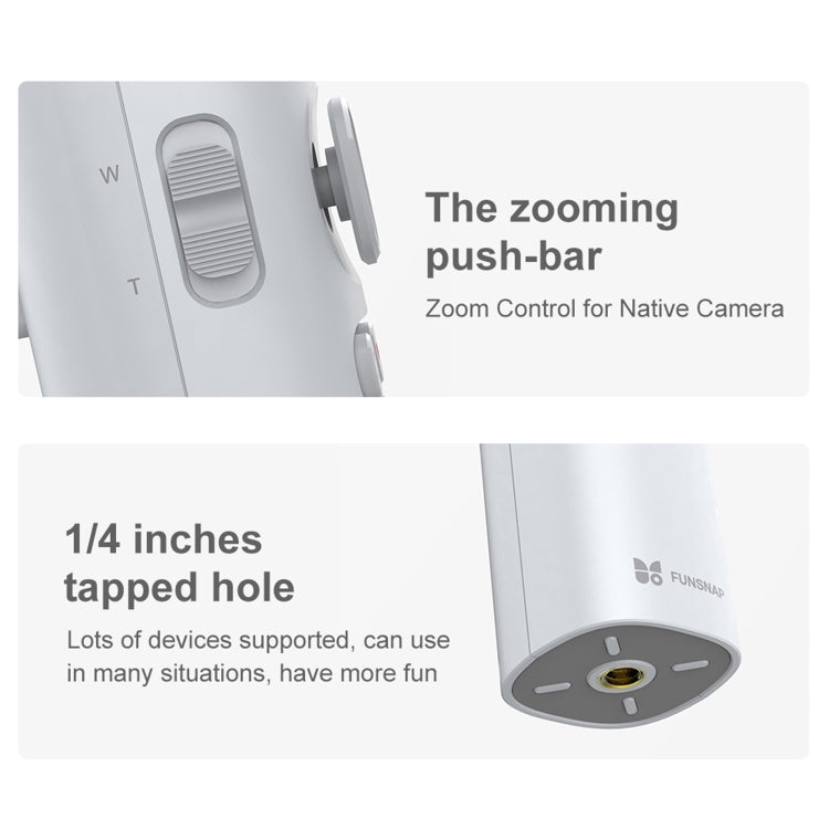 FUNSNAP Capture �� Aluminum Alloy Arm 3-Axis Handheld Phone Gimbal, Combo Version(Grey)
