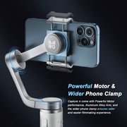 FUNSNAP Capture �� Aluminum Alloy Arm 3-Axis Handheld Phone Gimbal, Combo Version(Grey)