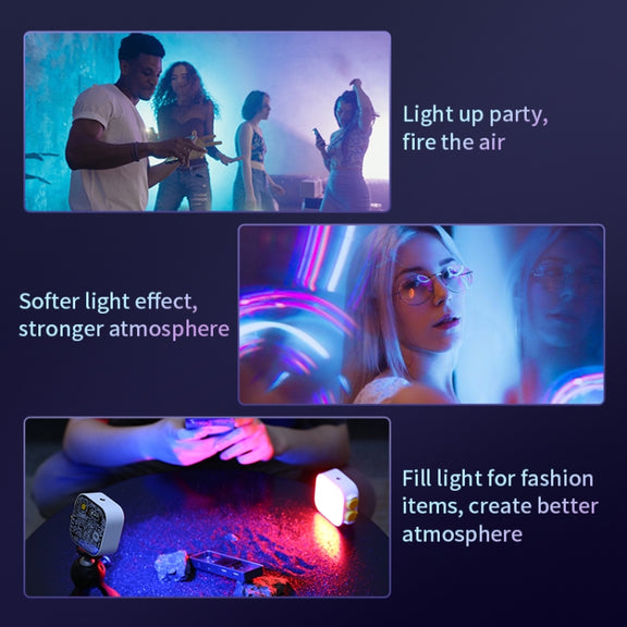 FUNSNAP Pocket Full Color RGB Video Shot Fill Light(White)