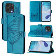 For Doogee N55 Plus Embossed Butterfly Leather Phone Case(Blue) - Doogee Cases by PMC TechLife | Online Shopping South Africa | PMC TechLife | Buy Now Pay Later Mobicred