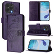 For Doogee N55 Plus Embossed Butterfly Leather Phone Case(Dark Purple) - Doogee Cases by PMC TechLife | Online Shopping South Africa | PMC TechLife | Buy Now Pay Later Mobicred