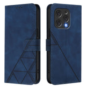 For Doogee N55 Plus Crossbody 3D Embossed Flip Leather Phone Case(Blue)