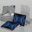 For iPad Air 13 2024 / 2025 mutural Y-Shape Deformation Leather Tablet Case(Grey) - free shipping - PMc TechLife - Order now!