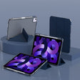 For iPad Air 11 2025 / 2024 mutural Y-Shape Deformation Leather Tablet Case(Navy Blue) - free shipping - PMc TechLife - Order now!