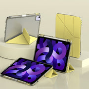 For iPad Air 11 2025 / 2024 mutural Y-Shape Deformation Leather Tablet Case(Yellow)