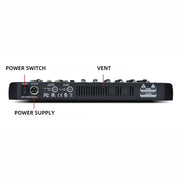 XTUGA CT60X 6-Channels Audio Mixer DJ Mixing Console with 48V Power Supply(UK Plug)