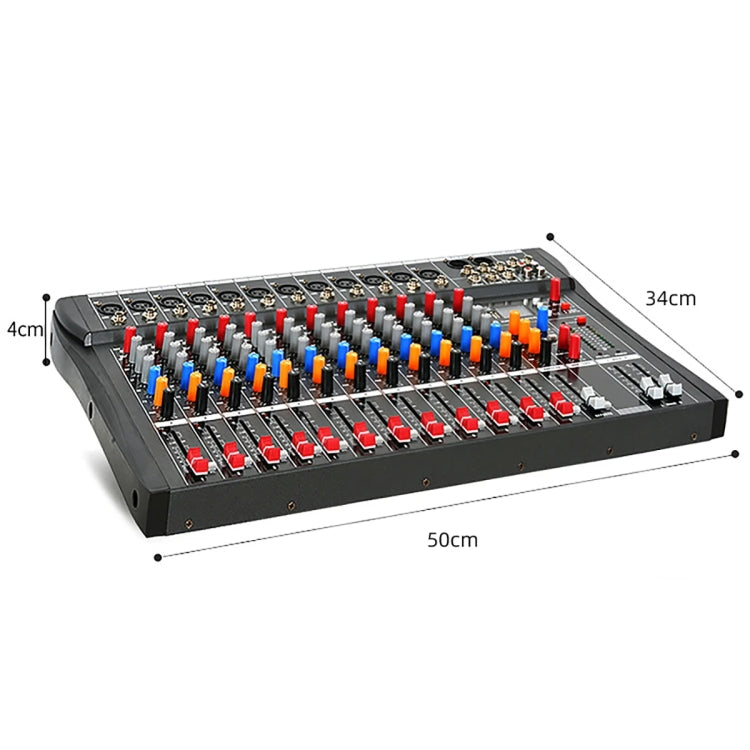 XTUGA CT120X 12-Channels Audio Mixer DJ Mixing Console with 48V Power Supply(AU Plug)