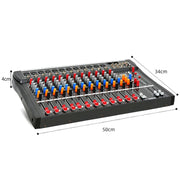 XTUGA CT120X 12-Channels Audio Mixer DJ Mixing Console with 48V Power Supply(AU Plug)
