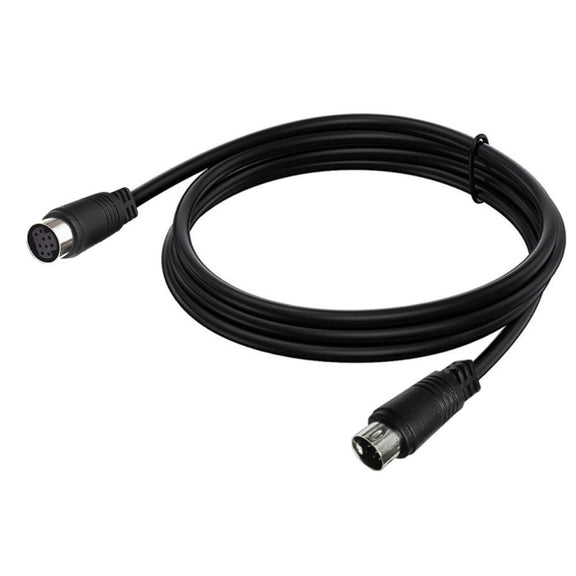 90 Degree mini DIN 9 Pin Male to Female TV Box Adapter Cable, Length:3m(Black)