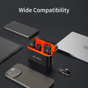 FUNSNAP S6 Lavalier Wireless Microphone, 8 Pin RX + 1 TX