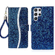 For Samsung Galaxy S25 Ultra 5G Glitter Powder Filp Leather Phone Case(Blue) - Galaxy S25 Ultra 5G Cases by PMC Jewellery | Online Shopping South Africa | PMC Jewellery | Buy Now Pay Later Mobicred