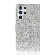 For Samsung Galaxy S25 Ultra 5G Glitter Powder Filp Leather Phone Case(Silver)