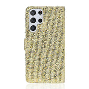 For Samsung Galaxy S25 Ultra 5G Glitter Powder Filp Leather Phone Case(Gold)