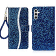 For Samsung Galaxy S25+ 5G Glitter Powder Filp Leather Phone Case(Blue) - Galaxy S25+ 5G Cases by PMC Jewellery | Online Shopping South Africa | PMC Jewellery | Buy Now Pay Later Mobicred