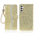 For Samsung Galaxy S25+ 5G Glitter Powder Filp Leather Phone Case(Gold) - Galaxy S25+ 5G Cases by PMC Jewellery | Online Shopping South Africa | PMC Jewellery | Buy Now Pay Later Mobicred